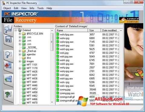 Screenshot PC Inspector File Recovery Windows 10