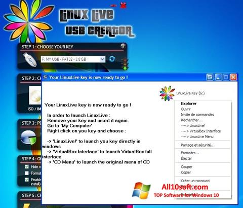 Screenshot LinuxLive USB Creator Windows 10