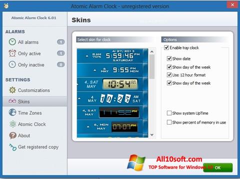 Screenshot Atomic Alarm Clock Windows 10