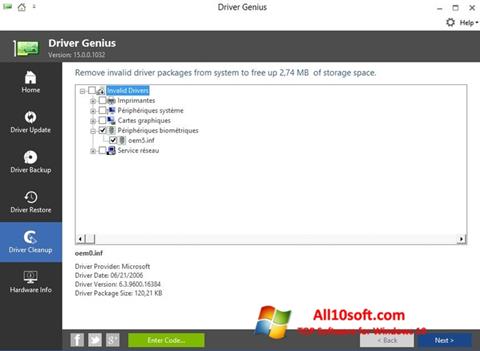 Screenshot Driver Genius Windows 10