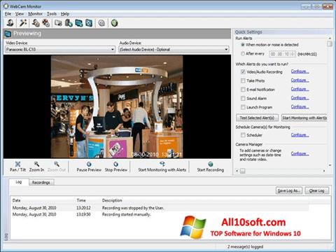 Screenshot WebCam Monitor Windows 10