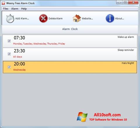 Screenshot Free Alarm Clock Windows 10