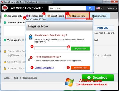 Screenshot Fast Video Downloader Windows 10