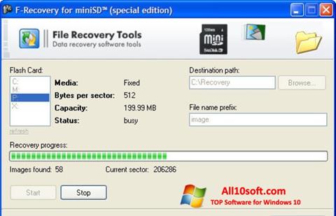 Screenshot F-Recovery SD Windows 10
