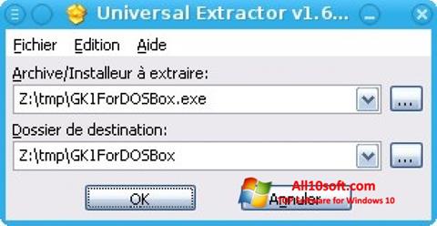 Screenshot Universal Extractor Windows 10