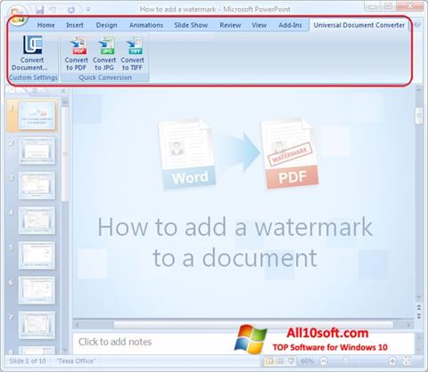 Screenshot Microsoft PowerPoint Windows 10