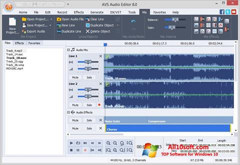 Screenshot AVS Audio Editor Windows 10