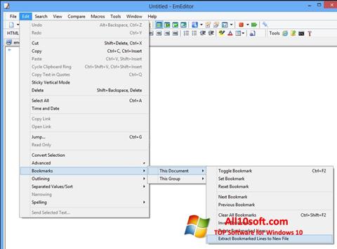 Screenshot EmEditor Windows 10