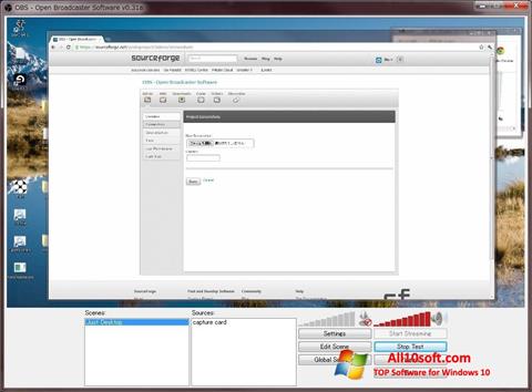 Screenshot Open Broadcaster Software Windows 10