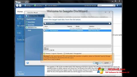 Screenshot Seagate DiscWizard Windows 10