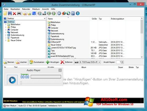 Screenshot CDBurnerXP Windows 10