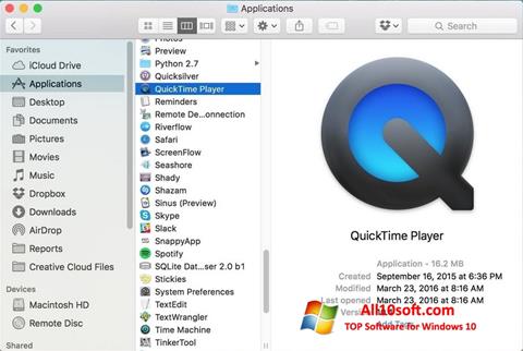 Screenshot QuickTime Pro Windows 10