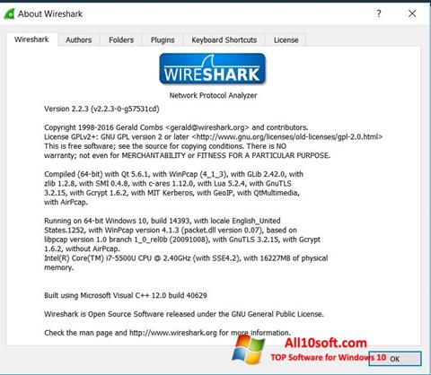 Screenshot Wireshark Windows 10