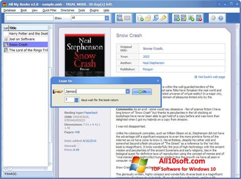 Screenshot All My Books Windows 10