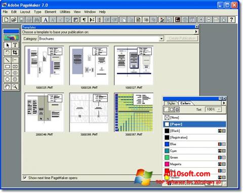 Screenshot Adobe PageMaker Windows 10