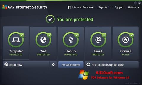Screenshot AVG Internet Security Windows 10