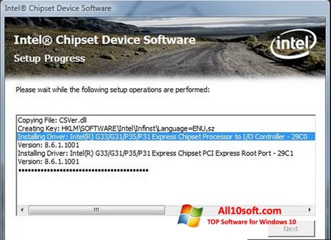 Screenshot Intel Chipset Device Software Windows 10