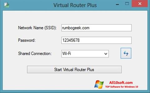 Screenshot Virtual Router Plus Windows 10